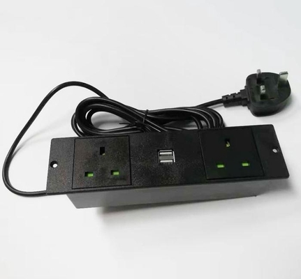 Κίνα Βρετανική τυποποιημένη πολλών χρήσεων ηλεκτρικού ρεύματος υποδοχή διπλό USB δύναμης επίπλων πορτών ασφάλειας κλονισμού παροχής αντι-ηλεκτρική προμηθευτής